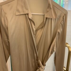 Ann Taylor silky wrap blouse